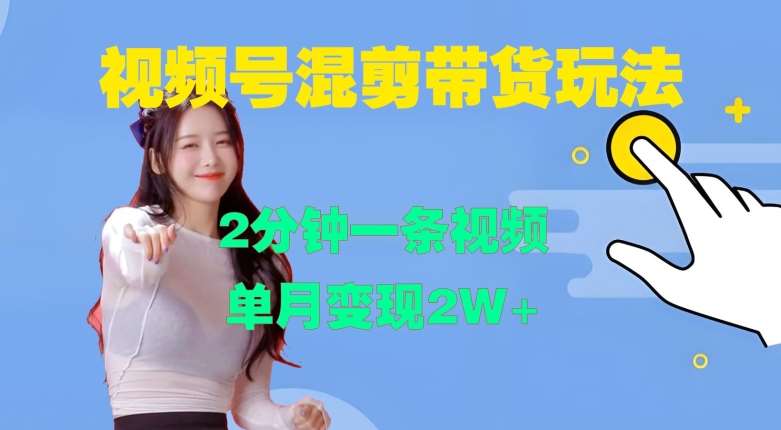 视频号混剪玩法，2分钟一条视频，单月变现2W+【揭秘】|无忧资源社