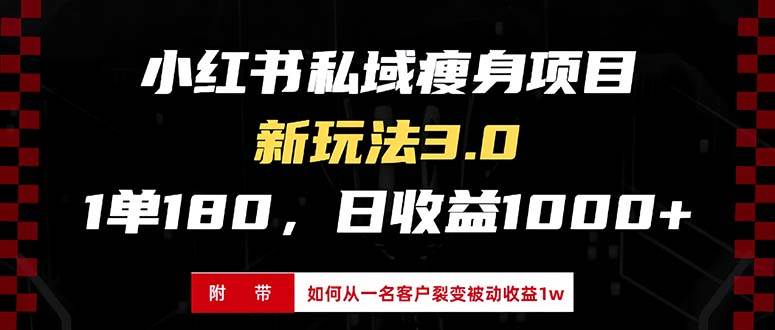 （13348期）小红书瘦身项目3.0模式，新手小白日赚收益1000+（附从一名客户裂变收益…|无忧资源社