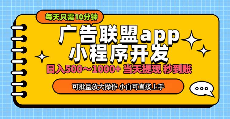 （11645期）小程序开发 广告赚钱 日入500~1000+ 小白轻松上手！|无忧资源社