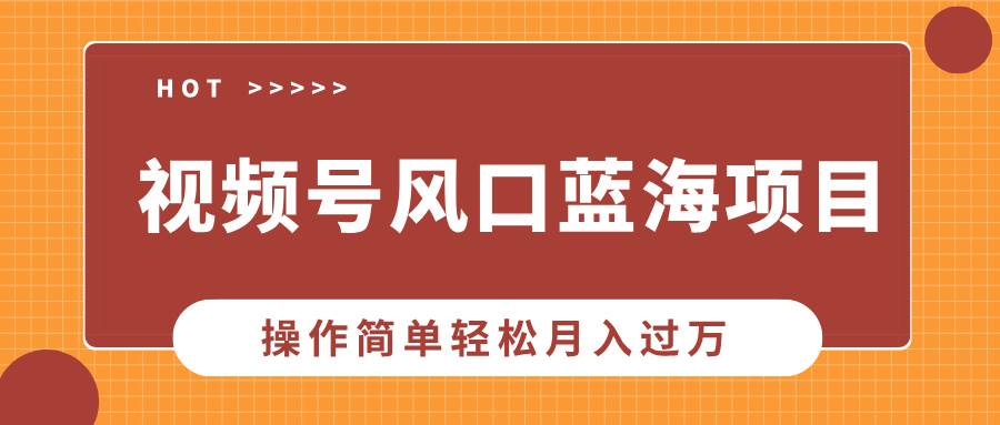 （13945期）视频号风口蓝海项目，中老年人的流量密码，操作简单轻松月入过万|无忧资源社