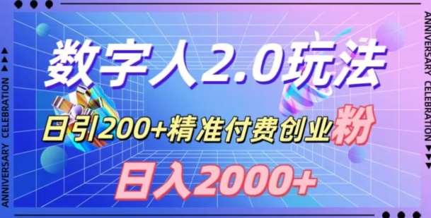 利用数字人软件，日引200+精准付费创业粉，日变现2000+【揭秘】|无忧资源社