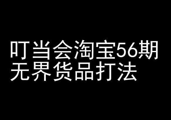 叮当会淘宝56期：无界货品打法-淘宝开店教程|无忧资源社