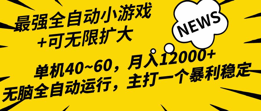 （10046期）2024最新全网独家小游戏全自动，单机40~60,稳定躺赚，小白都能月入过万|无忧资源社