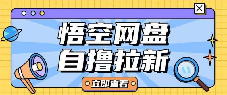全网首发悟空网盘云真机自撸拉新项目玩法单机可挣10.20不等|无忧资源社