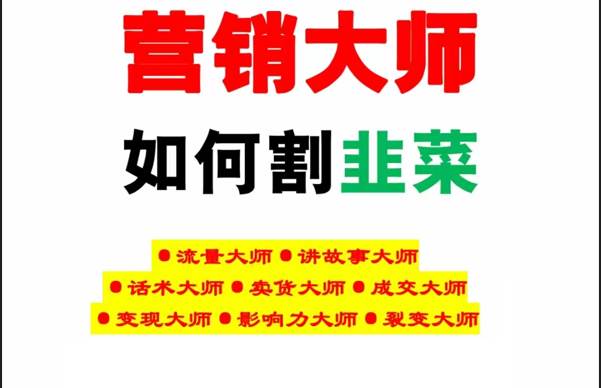 《营销大师如何割韭菜》禁止外传的大师绝学电子书|无忧资源社