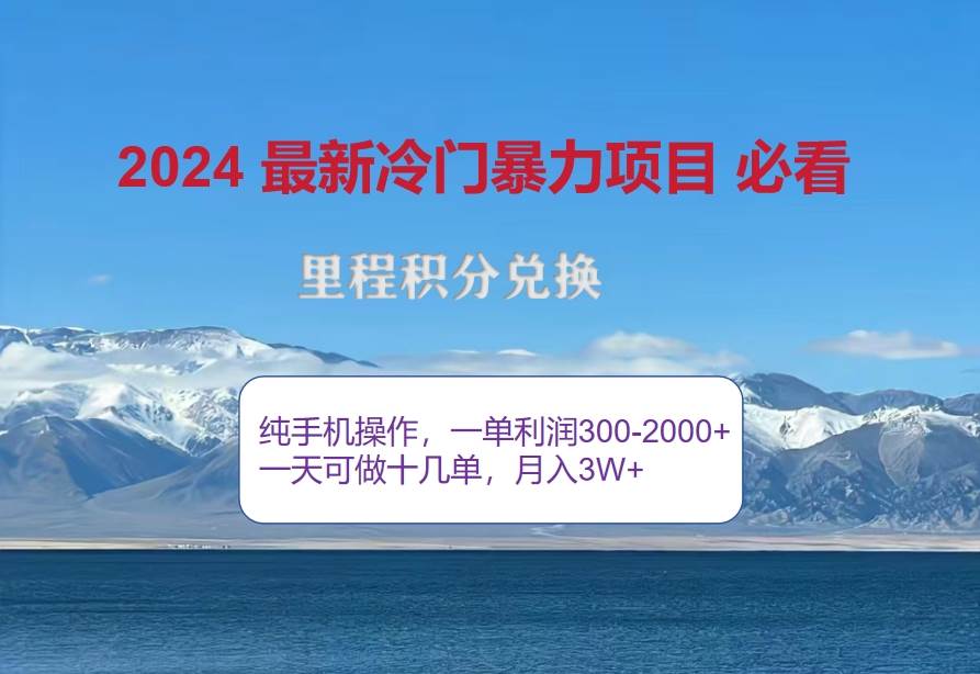 （12856期）2024惊爆冷门暴利！出行高峰来袭，里程积分，高爆发期，一单300+—2000…|无忧资源社