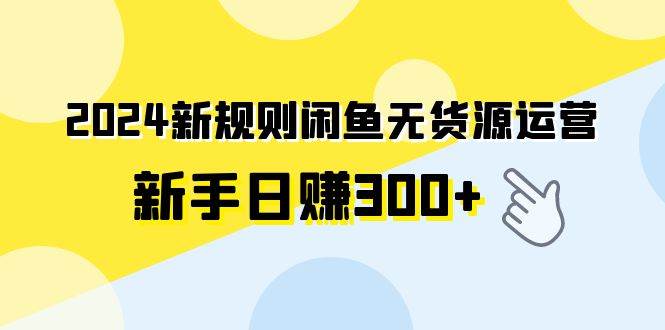 （9522期）2024新规则闲鱼无货源运营新手日赚300+|无忧资源社