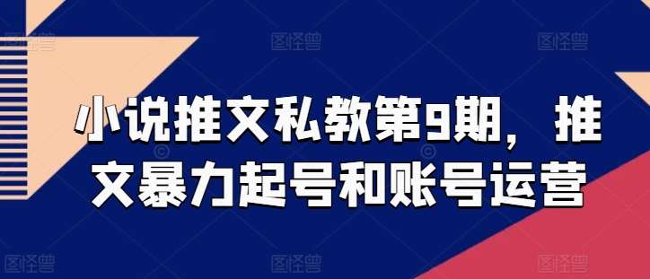 小说推文私教第9期，推文暴力起号和账号运营|无忧资源社