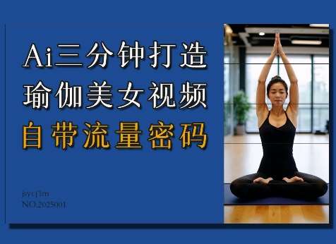 Ai3分钟打造瑜伽美女视频，自带流量密码|无忧资源社