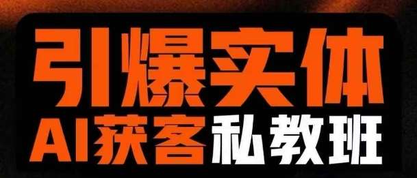 引爆实体AI模板引流私教班，从0~1讲透实体短视频获客|无忧资源社