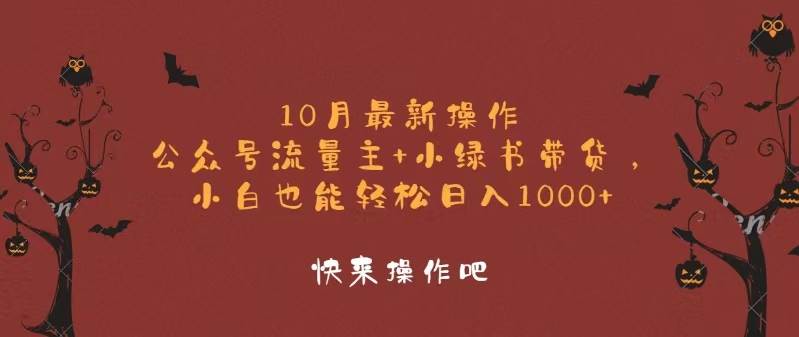 （12977期）10月最新操作，公众号流量主+小绿书带货，小白轻松日入1000+|无忧资源社