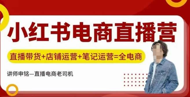 小红书电商直播训练营，直播带货+店铺运营+笔记运营|无忧资源社