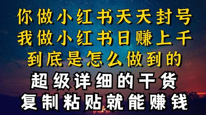 都知道小红书能引流私域变现，可为什么我能一天引流几十人变现上千，但你却频频封号违规被限流【揭秘】|无忧资源社
