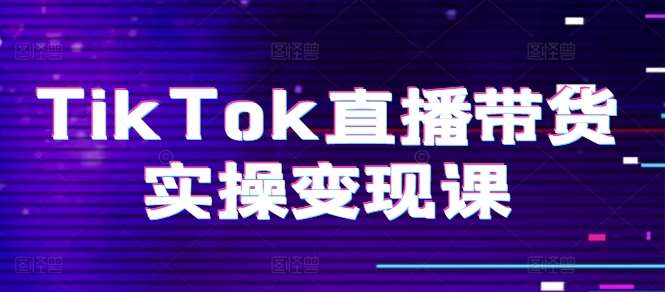TikTok直播带货实操变现课：系统起号、科学复盘、变现链路、直播配置、小店操作流程、团队搭建等。|无忧资源社