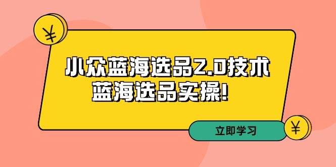 （9189期）拼多多培训第33期：小众蓝海选品2.0技术-蓝海选品实操！|无忧资源社