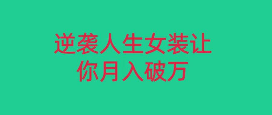小红书女装无货源月入过万，只要努力就会有成效！|无忧资源社