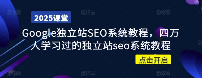 Google独立站SEO系统教程，四万人学习过的独立站seo系统教程|无忧资源社