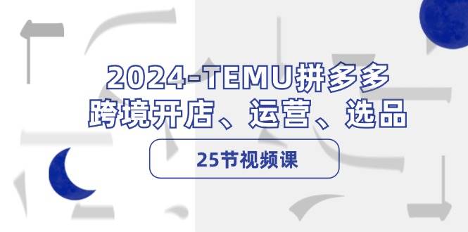 （12106期）2024-TEMU拼多多·跨境开店、运营、选品（25节视频课）|无忧资源社