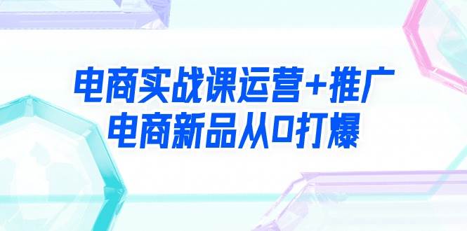 （9313期）电商实战课运营+推广，电商新品从0打爆（99节视频课）|无忧资源社
