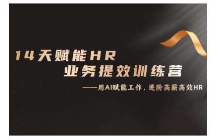 14天ChatGPT赋能HR业务提效训练营，从小白到应用高手|无忧资源社