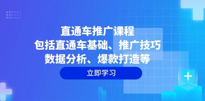 （14001期）直通车推广课程：包括直通车基础、推广技巧、数据分析、爆款打造等|无忧资源社