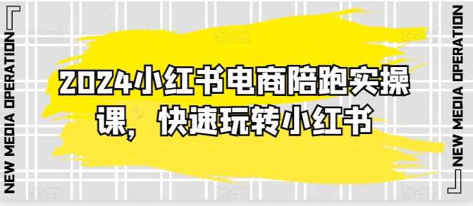 2024小红书电商陪跑实操课，快速玩转小红书，超过20节精细化课程|无忧资源社