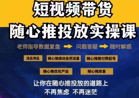 2024好物分享随心推投放实操课，随心推撬动自然流量/微付费起号/优化产出|无忧资源社