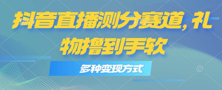 （11380期）抖音直播测分赛道，多种变现方式，轻松日入1000+|无忧资源社