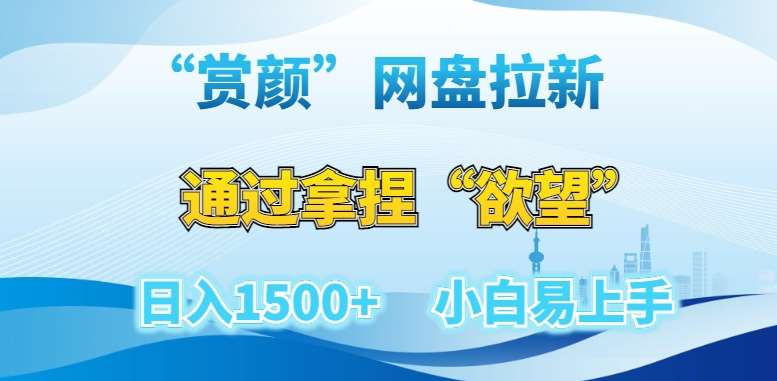 “赏颜”网盘拉新赛道，通过拿捏“欲望”日入1500+，小白易上手【揭秘】|无忧资源社