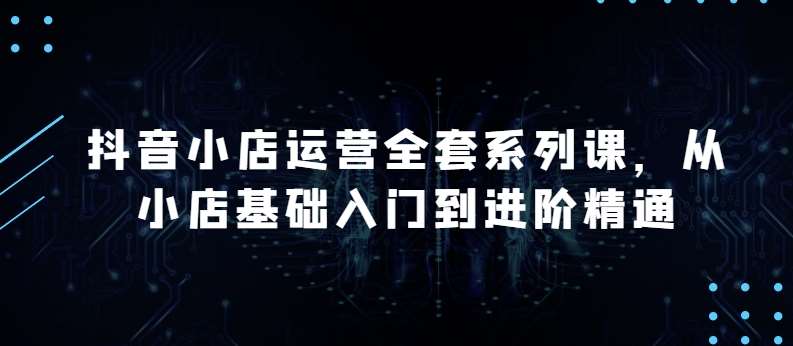 抖音小店运营全套系列课，全新升级，从小店基础入门到进阶精通，系统掌握月销百万小店的核心秘密|无忧资源社