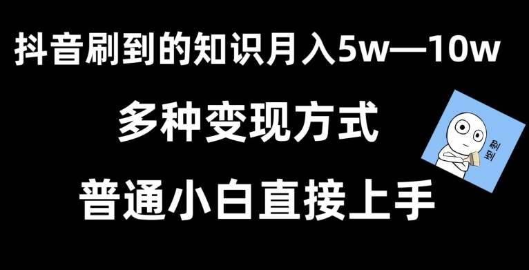 抖音刷到的知识，每天只需2小时，日入2000+，暴力变现，普通小白直接上手【揭秘】|无忧资源社