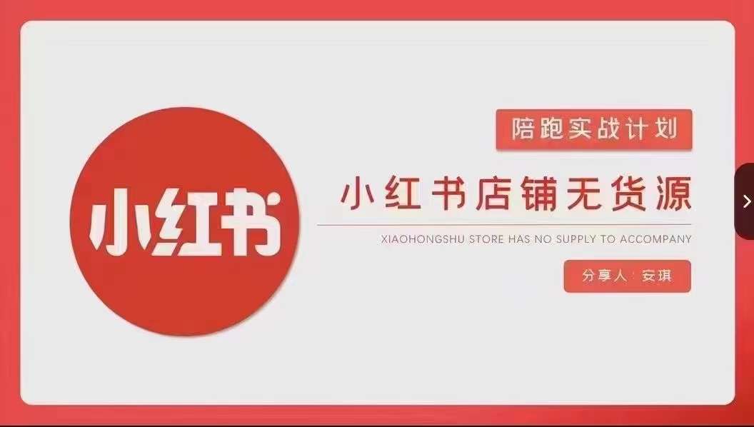 安琪-小红书店铺无货源实战，开店到售后全流程操作|无忧资源社