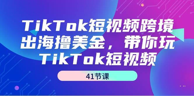 （9155期）TikTok短视频跨境出海撸美金，带你玩TikTok短视频（41节课）|无忧资源社