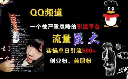 QQ频道，一个被严重忽略的引流平台，流量巨大 实操单日引流500+创业粉兼职粉【揭秘】|无忧资源社