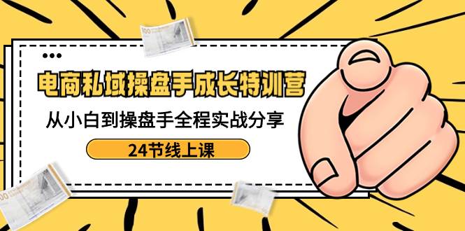 （8723期）电商私域-操盘手成长特训营：从小白到操盘手全程实战分享-24节线上课|无忧资源社