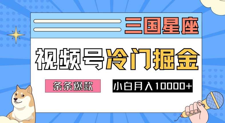 2024视频号三国冷门赛道掘金，条条视频爆款，操作简单轻松上手，新手小白也能月入1w|无忧资源社
