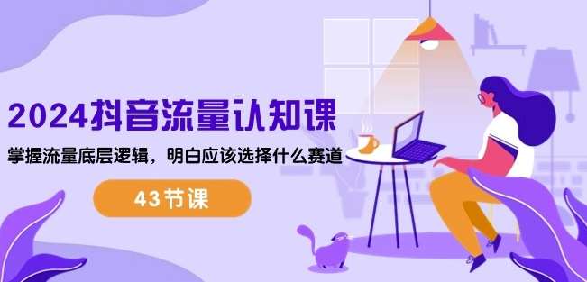 2024抖音流量认知课：掌握流量底层逻辑，明白应该选择什么赛道 (43节课)|无忧资源社