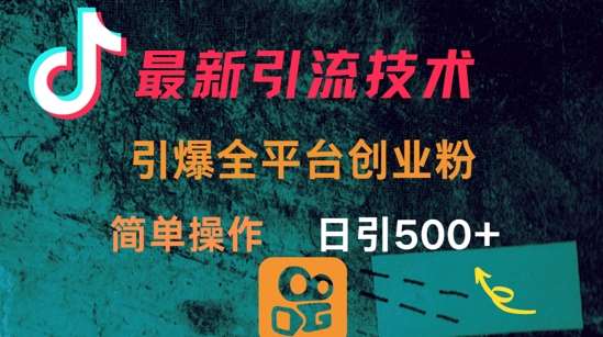 最新引流方法，引爆全平台的一个创业粉，简单操作日引300+|无忧资源社