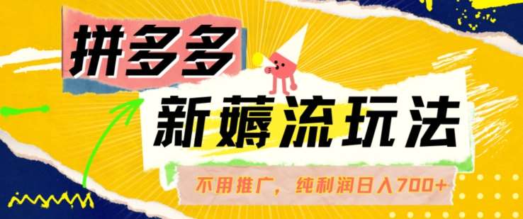 拼多多最新薅流玩法，无需开车推广，纯靠自然流吃饭-单纯赚50+利润，日入700+【揭秘】|无忧资源社