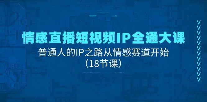 （11497期）情感直播短视频IP全通大课，普通人的IP之路从情感赛道开始（18节课）|无忧资源社
