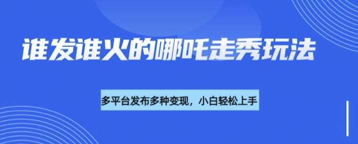 利用deepseek制作谁发谁火的哪吒2人物走秀视频，多平台发布多种变现|无忧资源社