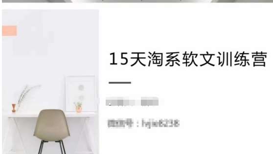 15天淘系软文训练营，跟年入50万的淘系软文导师，学习月收过万的淘系软文|无忧资源社