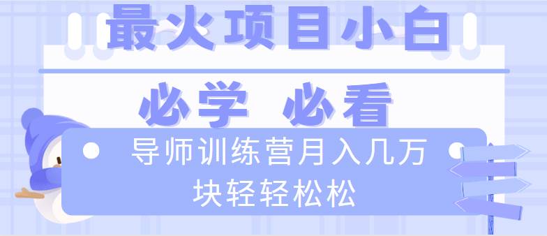 （8569期）导师训练营互联网最牛逼的项目没有之一，新手小白必学，月入2万+轻轻松松|无忧资源社