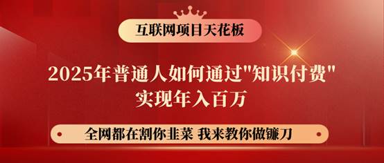 镰刀训练营超级IP合伙人，25年普通人如何通过“知识付费”年入百万！|无忧资源社