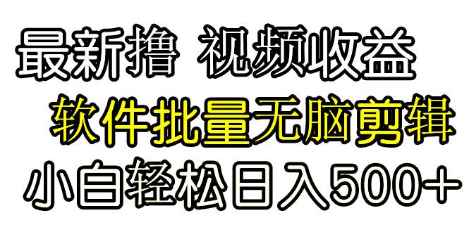 （9569期）发视频撸收益，软件无脑批量剪辑，第一天发第二天就有钱|无忧资源社