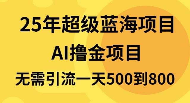 （13746期）25年超级蓝海项目一天800+，半搬砖项目，不需要引流|无忧资源社