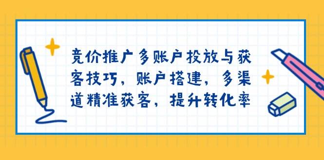 （13979期）竞价推广多账户投放与获客技巧，账户搭建，多渠道精准获客，提升转化率|无忧资源社
