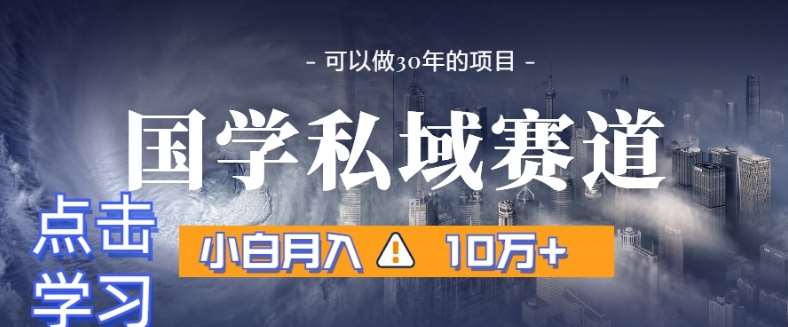 暴力国学私域赛道，小白月入10万+，引流+转化完整流程【揭秘】|无忧资源社