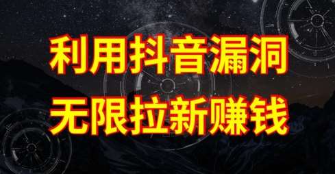 利用抖音链接漏洞，无限拉新赚钱【漏洞原理+操作流程】【揭秘】|无忧资源社