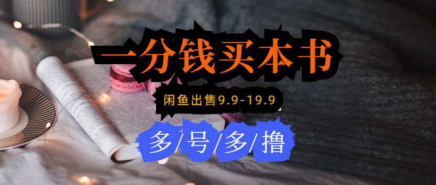 （9695期）每天花1分钱买一本书，闲鱼出售9.9-19.9不等，多账号多撸 新手小白均可操作|无忧资源社